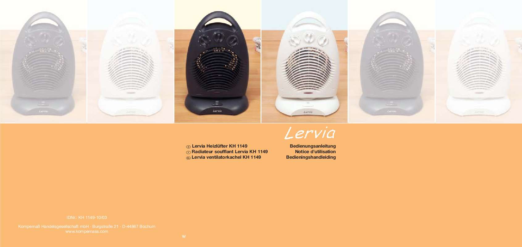 Notice LERVIA KH 1149 FAN HEATER Trouver une solution à un problème